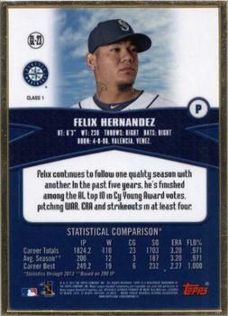 2014 Topps - Framed Gold Label #GL-23 Felix Hernandez Back