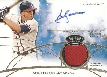2014 Topps Tier One - Autograph Relics #TOAR-AS Andrelton Simmons Front