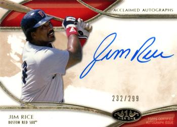 2014 Topps Tier One - Acclaimed Autographs #AA-JR Jim Rice Front
