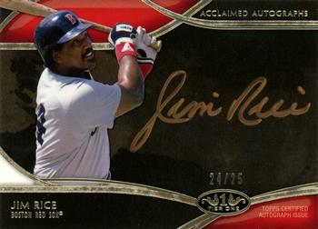 2014 Topps Tier One - Acclaimed Autographs Bronze Ink #AA-JR Jim Rice Front