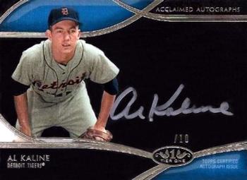 2014 Topps Tier One - Acclaimed Autographs Silver Ink #AA-AKL Al Kaline Front
