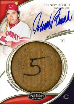 2014 Topps Tier One - Bat Knob Autographs #ABK-JBE Johnny Bench Front