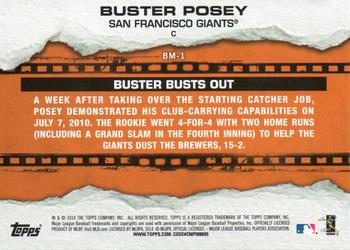 2014 Topps - Breakout Moments #BM-1 Buster Posey Back