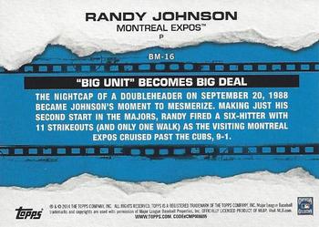 2014 Topps - Breakout Moments #BM-16 Randy Johnson Back