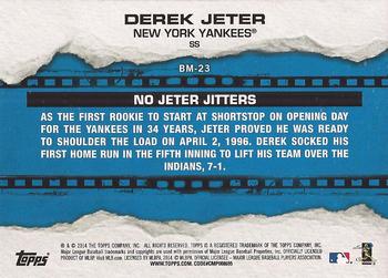 2014 Topps - Breakout Moments #BM-23 Derek Jeter Back