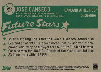 2014 Topps - Future Stars That Never Were #FS-2 Jose Canseco Back