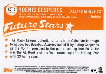 2014 Topps - Future Stars That Never Were #FS-12 Yoenis Cespedes Back