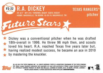 2014 Topps - Future Stars That Never Were #FS-22 R.A. Dickey Back