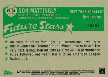2014 Topps - Future Stars That Never Were Gold #FS-29 Don Mattingly Back
