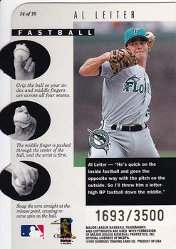 1997 Leaf - Get-A-Grip #14 Derek Jeter / Al Leiter Back