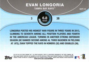 2014 Topps - Saber Stars #SST-10 Evan Longoria Back