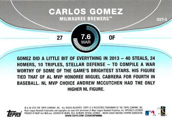 2014 Topps - Saber Stars #SST-3 Carlos Gomez Back