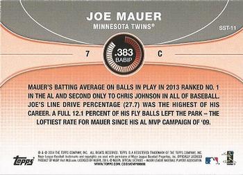 2014 Topps - Saber Stars #SST-11 Joe Mauer Back