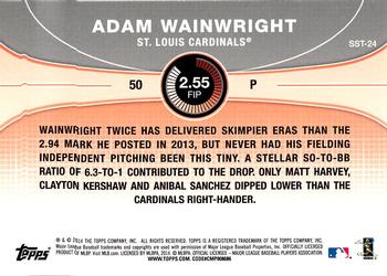 2014 Topps - Saber Stars #SST-24 Adam Wainwright Back