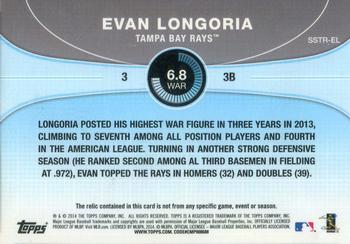 2014 Topps - Saber Stars Relics #SSTR-EL Evan Longoria Back