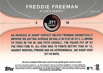 2014 Topps - Saber Stars Relics #SSTR-FF Freddie Freeman Back