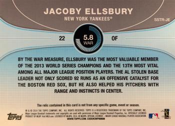 2014 Topps - Saber Stars Relics #SSTR-JE Jacoby Ellsbury Back