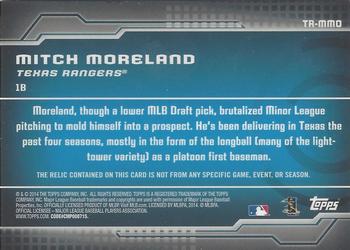 2014 Topps - Trajectory Relics Gold #TR-MMO Mitch Moreland Back