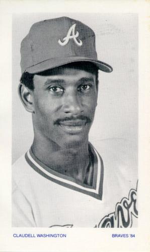1984 Atlanta Braves Photocards #NNO Claudell Washington Front