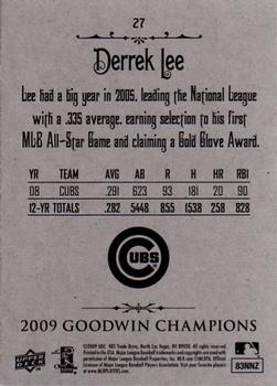 2009 Upper Deck Goodwin Champions #27 Derrek Lee Back