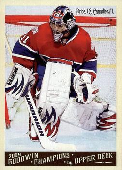 2009 Upper Deck Goodwin Champions #38 Carey Price Front