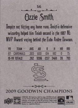 2009 Upper Deck Goodwin Champions #56 Ozzie Smith Back