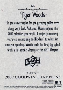 2009 Upper Deck Goodwin Champions #65 Tiger Woods Back