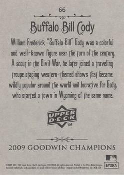 2009 Upper Deck Goodwin Champions #66 Buffalo Bill Cody Back