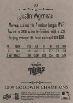 2009 Upper Deck Goodwin Champions #82 Justin Morneau Back