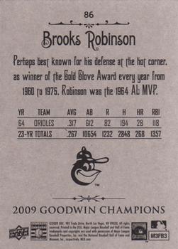 2009 Upper Deck Goodwin Champions #86 Brooks Robinson Back