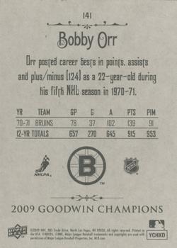 2009 Upper Deck Goodwin Champions #141 Bobby Orr Back