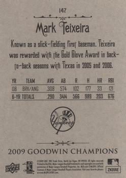 2009 Upper Deck Goodwin Champions #147 Mark Teixeira Back
