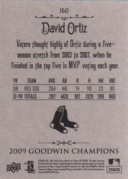 2009 Upper Deck Goodwin Champions #150 David Ortiz Back