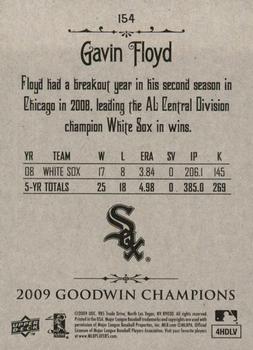 2009 Upper Deck Goodwin Champions #154 Gavin Floyd Back