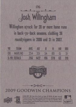 2009 Upper Deck Goodwin Champions #176 Josh Willingham Back