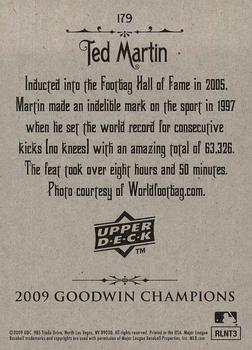 2009 Upper Deck Goodwin Champions #179 Ted Martin Back
