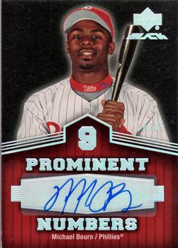 2007 UD Black - Prominent Numbers Autographs #PN-MB Michael Bourn Front