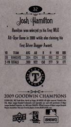 2009 Upper Deck Goodwin Champions - Mini #32 Josh Hamilton Back