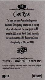 2009 Upper Deck Goodwin Champions - Mini #55 Chad Reed Back