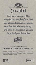 2009 Upper Deck Goodwin Champions - Mini #70 Chuck Liddell Back