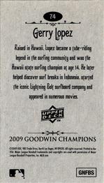 2009 Upper Deck Goodwin Champions - Mini #74 Gerry Lopez Back