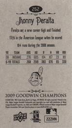 2009 Upper Deck Goodwin Champions - Mini #252 Jhonny Peralta Back