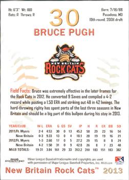2013 Grandstand New Britain Rock Cats #NNO Bruce Pugh Back
