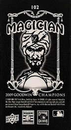 2009 Upper Deck Goodwin Champions - Mini Foil Magician Black #102 Curtis Granderson Back