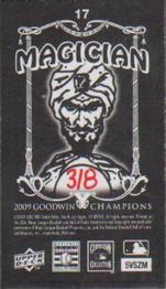 2009 Upper Deck Goodwin Champions - Mini Foil Magician Black #17 Rollie Fingers Back