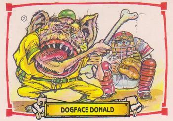 1988 Leaf Baseball's Greatest Grossouts #2 Dogface Donald Front