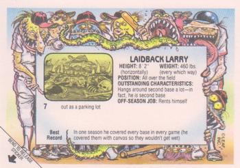 1988 Leaf Baseball's Greatest Grossouts #7 Laidback Larry Back