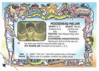 1988 Leaf Baseball's Greatest Grossouts #17 Moosehead Melvin Back