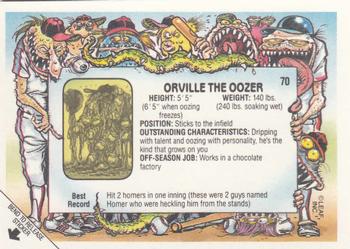 1988 Leaf Baseball's Greatest Grossouts #70 Orville the Oozer Back