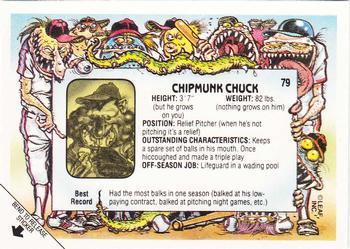 1988 Leaf Baseball's Greatest Grossouts #79 Chipmunk Chuck Back